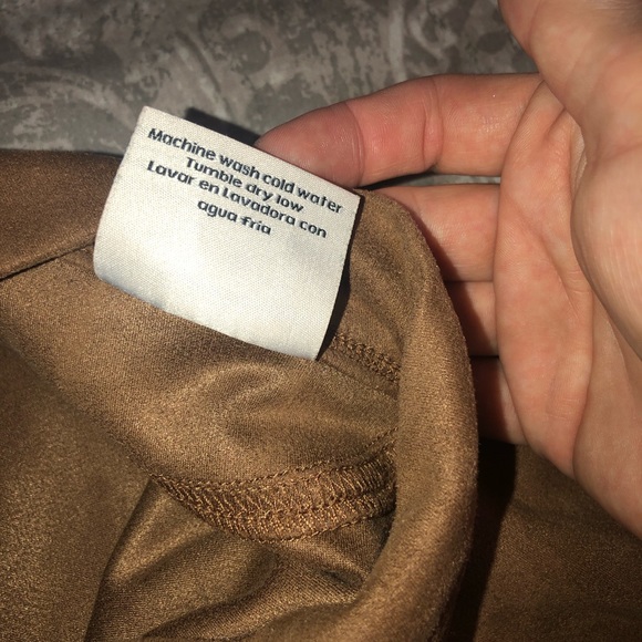 Sneak Peek Skinny Pants Camel Stretchy M NWOT - Picture 7 of 8